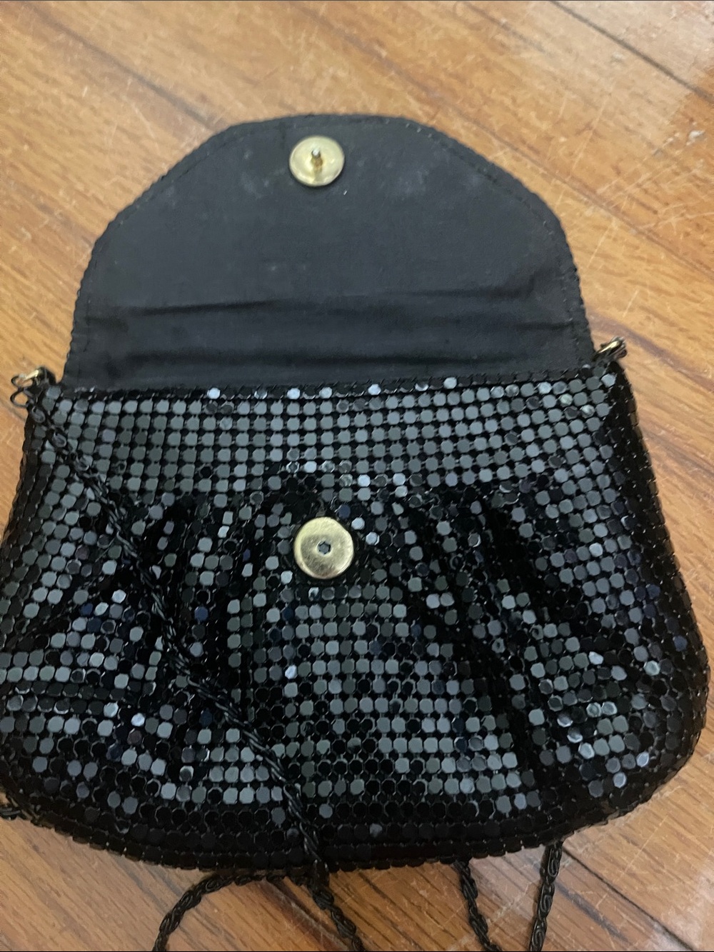 Black Sequin Crossbody Bag - Elegant Evening Purse - Picture 5 of 7